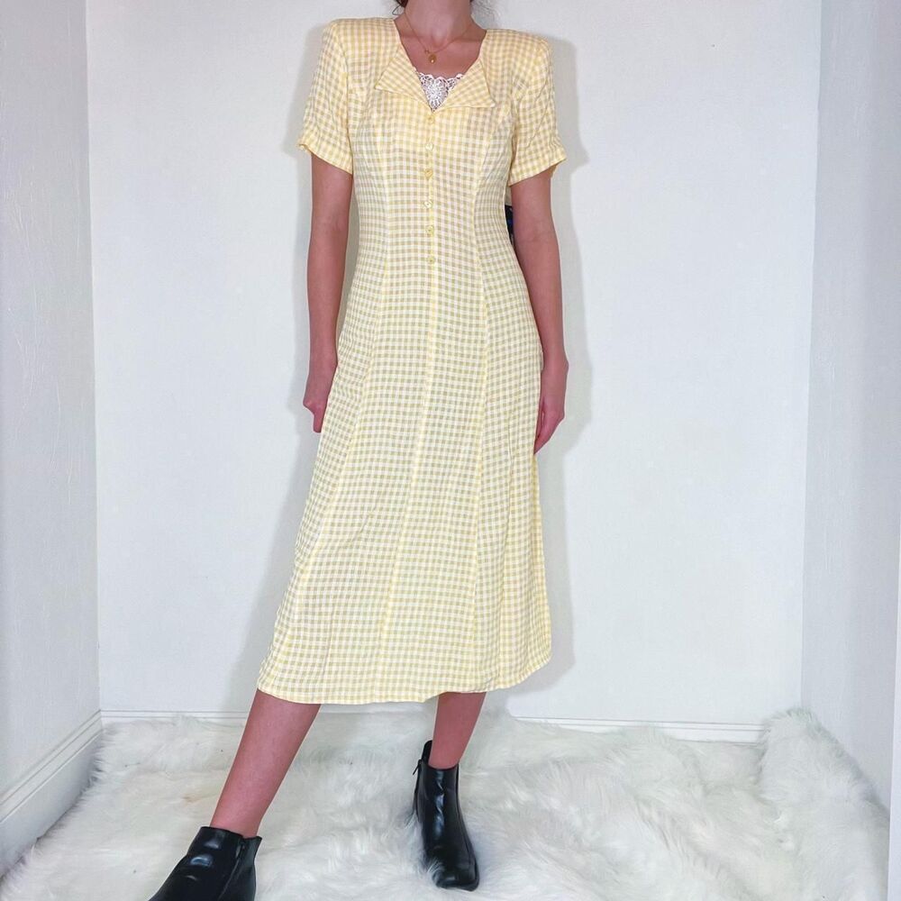 All-that-jazz Women's Yellow and White Dress
